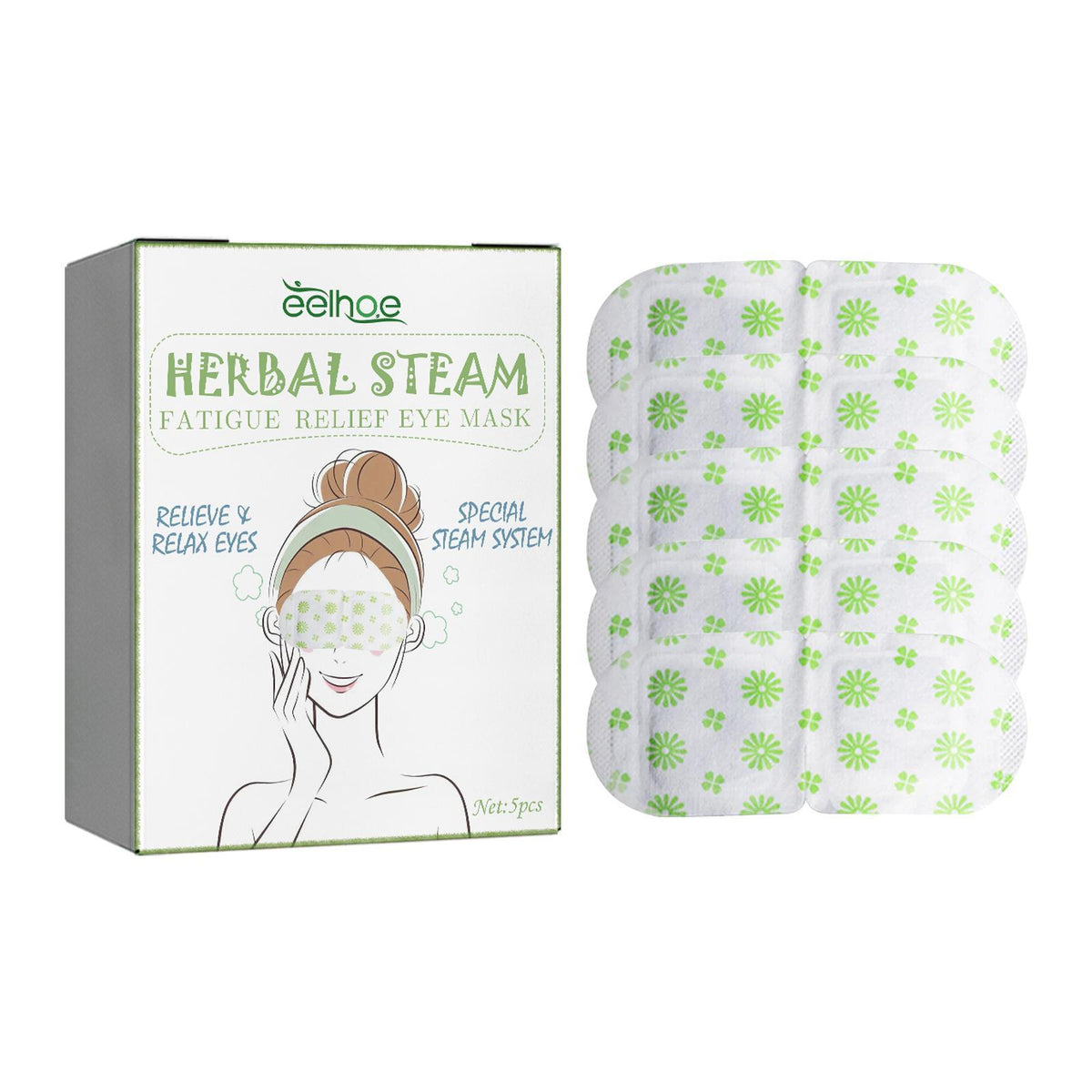 Quiet Hours warming steam eye masks, box of five single-use masks