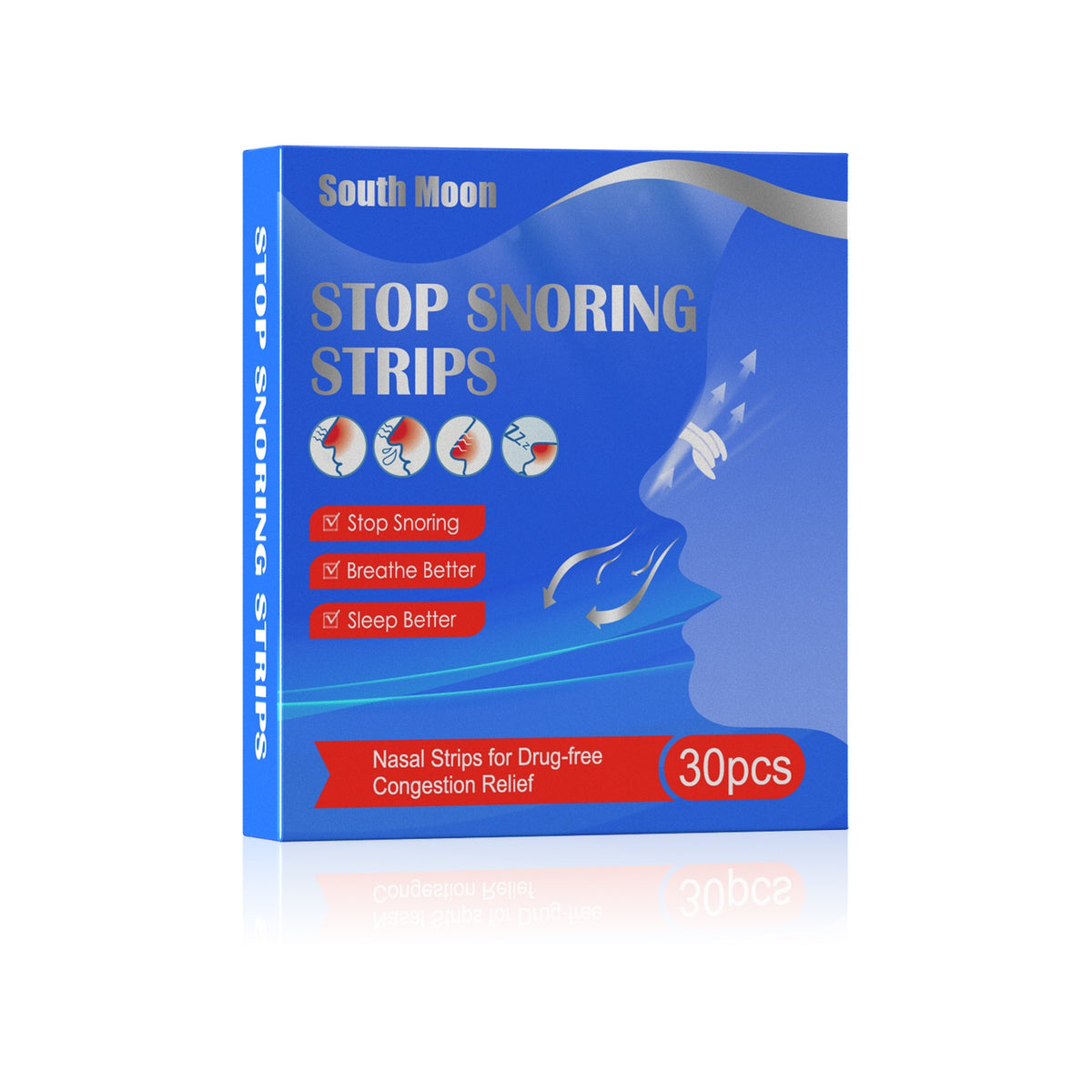The 30-count nasal strip box as it arrives